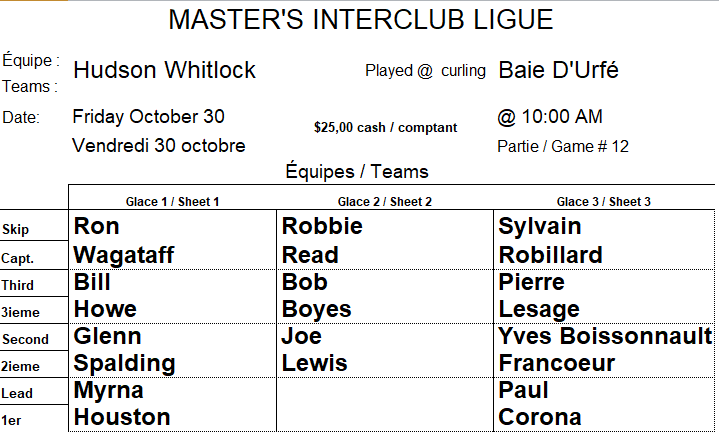 Teams october 30